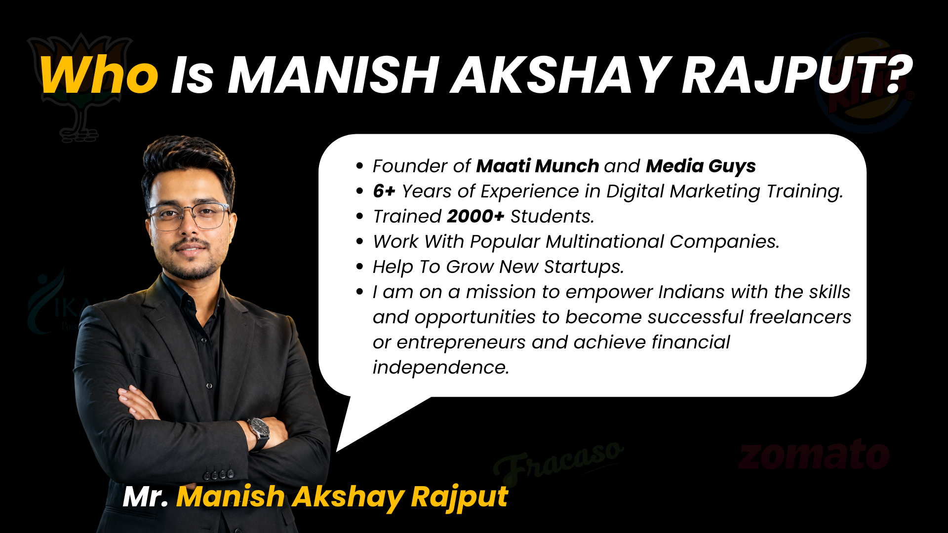 Who is Manish Akshay Rajput — Founder of Maati Munch and Media Guys